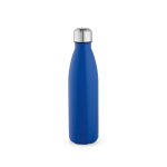 Botella de acero inoxidable reciclado con tapón antigoteo 500ml color azul real vista frontal