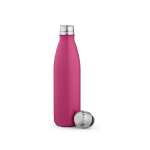 Botella de acero inoxidable reciclado con tapón antigoteo 500ml color fucsia segunda vista