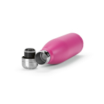 Botella de acero inoxidable reciclado con tapón antigoteo 500ml color fucsia tercera vista