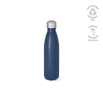 Botella de acero inoxidable reciclado con tapón antigoteo 500ml color azul marino