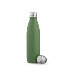 Botella de acero inoxidable reciclado con tapón antigoteo 500ml color verde militar segunda vista