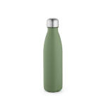 Botella de acero inoxidable reciclado con tapón antigoteo 500ml color verde pastel vista frontal