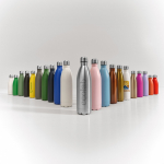 Botella de acero inoxidable reciclado con tapón antigoteo 500ml