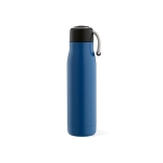 Botella de acero inoxidable reciclado con asa de cuerda 540ml color azul tercera vista