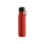 Botella de acero inoxidable reciclado con asa de cuerda 540ml color rojo