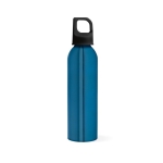 Botella de aluminio reciclado con tapón tipo mosquetón 660ml color azul