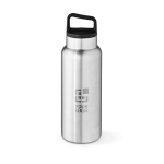 Botella de acero inoxidable reciclado con mosquetón incorporado 1,03L vista principal