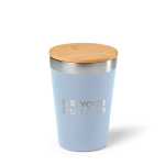 Vaso térmico de acero inoxidable reciclado con tapa de bambú 300ml vista principal