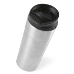 Vaso térmico de acero inoxidable reciclado con tapa deslizante 410ml color plateado cuarta vista