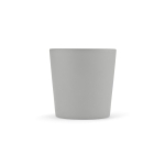 Taza de cerámica con acabado mate disponible en colores vivos 310ml color gris claro vista trasera