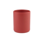 Taza de cerámica con elegante acabado mate sin asas 210ml color rojo jaspeado