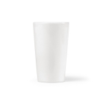 Taza con cuerpo de cerámica y asa grande 270ml color blanco segunda vista frontal
