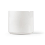 Taza hecha de cerámica con asa grande 400ml color blanco segunda vista frontal