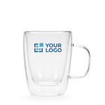 Taza de vidrio de borosilicato con doble pared 260ml vista principal