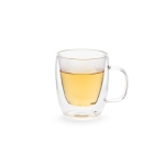 Taza de vidrio de borosilicato con doble pared 220ml color transparente segunda vista