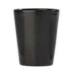 Taza de cerámica con asa triangular en colores hecha en EU 270ml color negro tercera vista