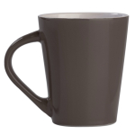 Taza de cerámica con asa triangular en colores hecha en EU 270ml color gris segunda vista