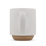 Taza con elegante diseño finlandés en la parte de abajo 300ml color blanco cuarta vista