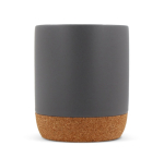 Tazas con logo de colores con detalle de corcho en la base 250ml color gris tercera vista