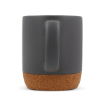 Tazas con logo de colores con detalle de corcho en la base 250ml color gris cuarta vista