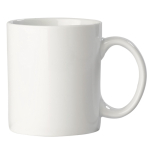 Taza promocional blanca de cerámica especial para sublimación 300ml color blanco cuarta vista