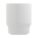 Taza de porcelana blanca apilable hecha en EU 250ml color blanco tercera vista
