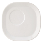 Taza de café apilable con plato rectangular hecho en EU 180ml color blanco sexta vista