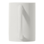 Taza de cerámica para sublimación con asa de medio circulo 300ml color blanco quinta vista