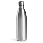 Botella de acero de doble pared con alta capacidad térmica 750ml color plateado