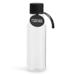 Botella de plástico libre de BPA en colores transparentes 600ml color blanco transparente