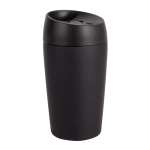 Vaso para llevar personalizado unicolor compatible con cafeteras 240ml color negro