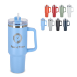 Vasos termo personalizados grandes de acero inoxidable con pajita 1.2L