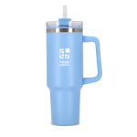 Vasos termo personalizados grandes de acero inoxidable con pajita 1.2L vista principal