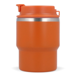 Vaso take away de doble pared compatible con cafeteras 280ml color naranja cuarta vista