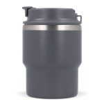 Vaso take away de doble pared compatible con cafeteras 280ml color gris oscuro cuarta vista