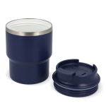 Vaso take away de doble pared compatible con cafeteras 280ml color azul oscuro segunda vista