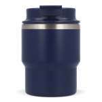 Vaso take away de doble pared compatible con cafeteras 280ml color azul oscuro tercera vista