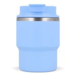 Vaso take away de doble pared compatible con cafeteras 280ml color azul claro tercera vista