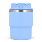 Vaso take away de doble pared compatible con cafeteras 280ml color azul claro quinta vista