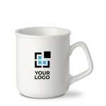 Taza de porcelana blanca con borde redondo y capacidad de 280ml vista principal