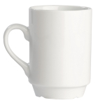 Taza de porcelana blanca apilable con capacidad de 160ml color blanco segunda vista
