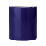 Taza de cerámica en varios colores con capacidad de 300ml color azul oscuro tercera vista