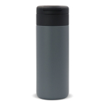 Botella de acero inoxidable personalizada tapa abatible negra 400ml color gris oscuro segunda vista