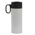Botella de acero inoxidable con tapa que sirve como taza 400ml color blanco segunda vista