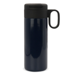 Botella de acero inoxidable con tapa que sirve como taza 400ml color azul oscuro