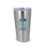 Vaso térmico take away de cerámica con detalles plateados 500ml vista principal