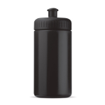 Bidón personalizado de plástico libre de BPA y 100% antigoteo 500ml color negro