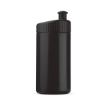 Bidón deportivo de plástico libre de BPA y 100% antigoteo 500ml color negro