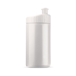 Bidón deportivo de plástico libre de BPA y 100% antigoteo 500ml color blanco