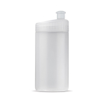 Bidón deportivo de plástico libre de BPA y 100% antigoteo 500ml color transparente